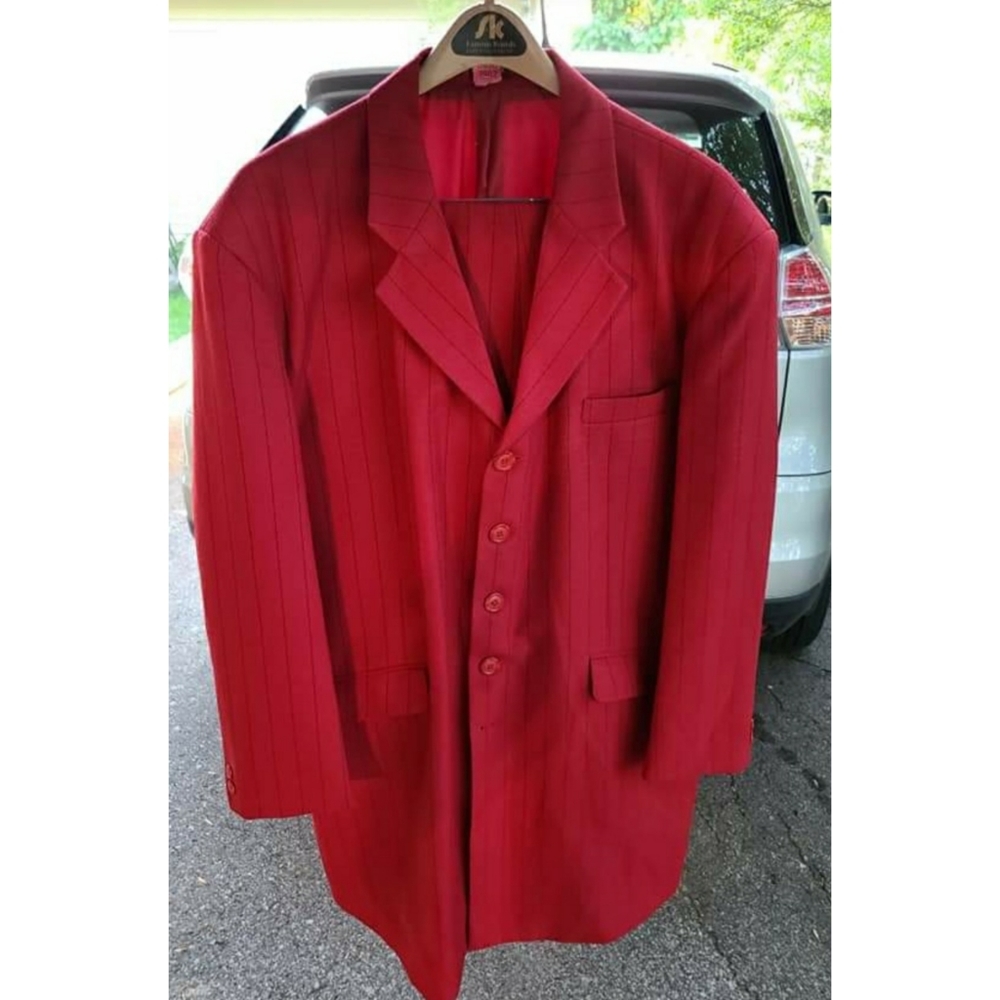 Men's red zoot suit